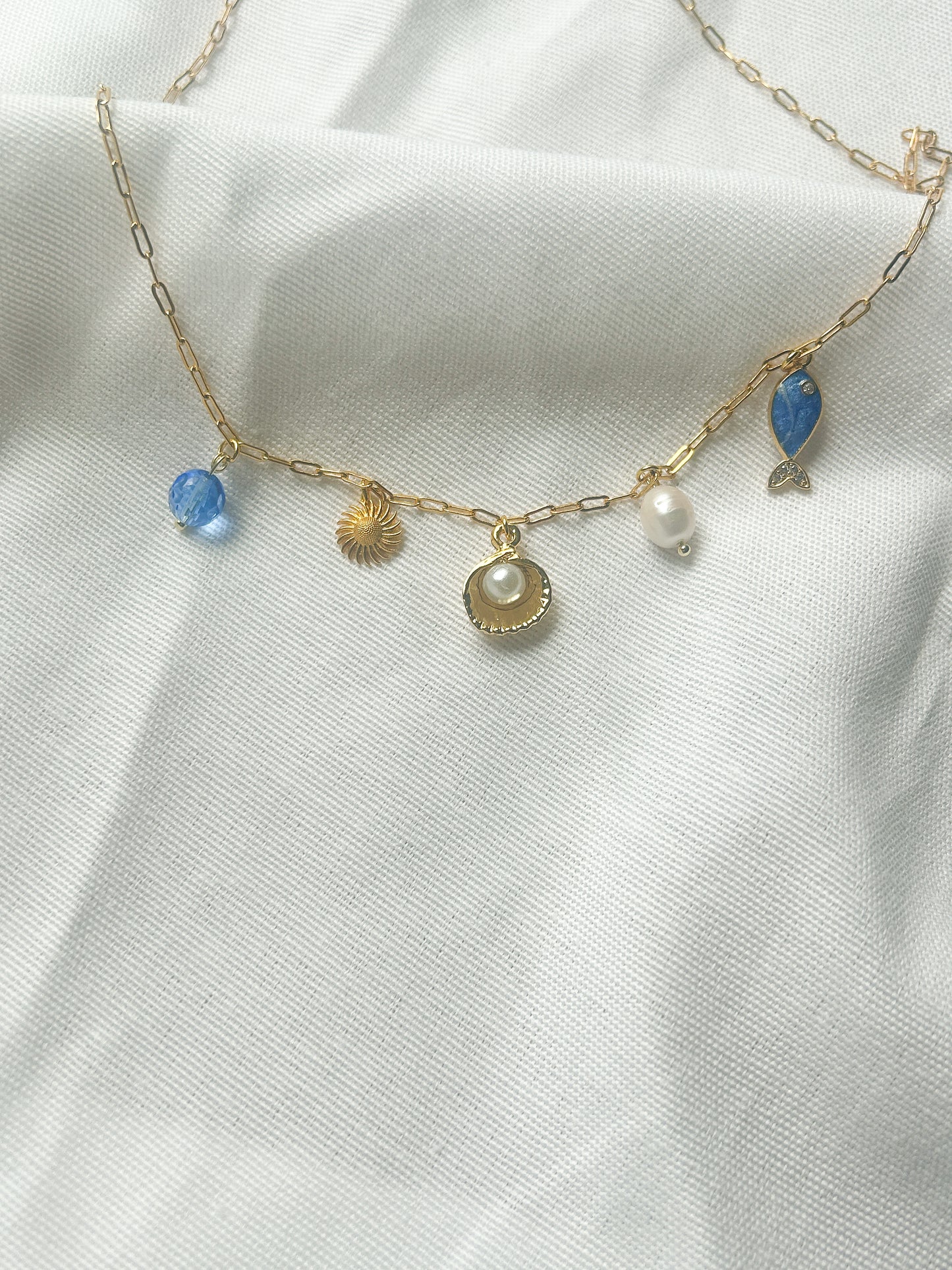 Pearl Shell Charm Necklace
