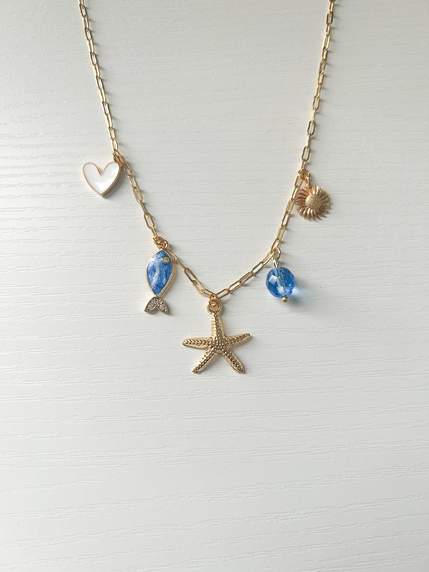 Ocean Blue Charm Necklace