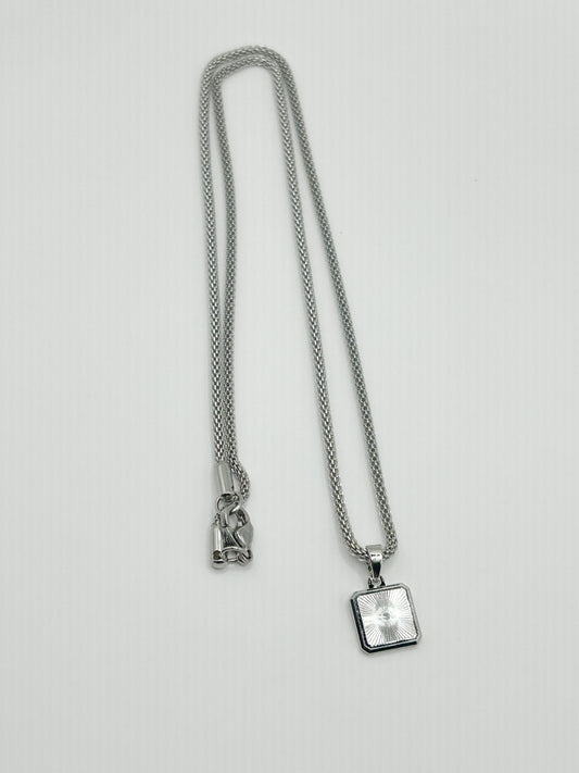 Silver Box Chain Necklace